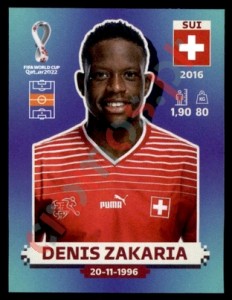 SUI15 Denis Zakaria – FIFA World Cup Qatar 2022 Panini