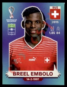 SUI17 Breel Embolo – FIFA World Cup Qatar 2022 Panini