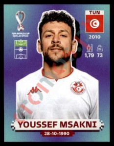 TUN19 Youssef Msakni – FIFA World Cup Qatar 2022 Panini