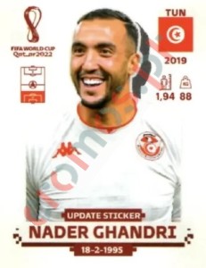TUN9x Nader Ghandri – FIFA World Cup Qatar 2022 Panini