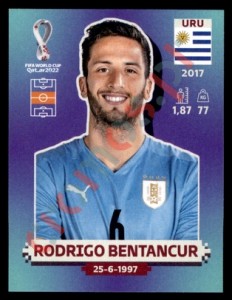 URU11 Rodrigo Bentancur – FIFA World Cup Qatar 2022 Panini