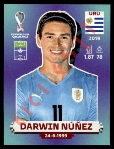 URU18 Darwin Núñez – FIFA World Cup Qatar 2022 Panini