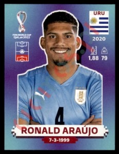 URU5 Ronald Araújo – FIFA World Cup Qatar 2022 Panini