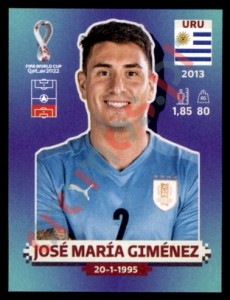 URU7 José María Giménez – FIFA World Cup Qatar 2022 Panini