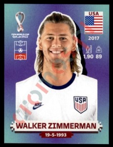USA10 Walker Zimmerman – FIFA World Cup Qatar 2022 Panini