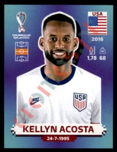 USA12 Kellyn Acosta – FIFA World Cup Qatar 2022 Panini