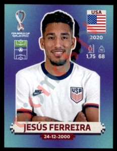 USA16 Jesús Ferreira – FIFA World Cup Qatar 2022 Panini