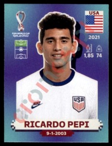 USA17 Ricardo Pepi – FIFA World Cup Qatar 2022 Panini