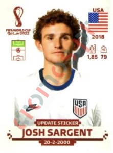USA17x Josh Sargent – FIFA World Cup Qatar 2022 Panini
