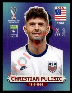 USA18 Christian Pulisic – FIFA World Cup Qatar 2022 Panini