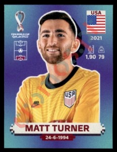 USA3 Matt Turner – FIFA World Cup Qatar 2022 Panini