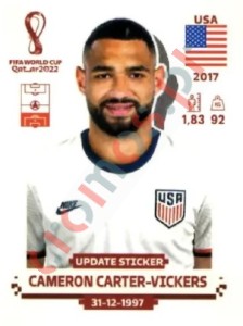USA7x Cameron Carter-Vickers – FIFA World Cup Qatar 2022 Panini
