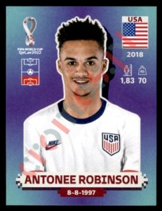 USA8 Antonee Robinson – FIFA World Cup Qatar 2022 Panini
