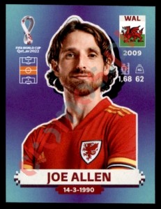 WAL12 Joe Allen – FIFA World Cup Qatar 2022 Panini