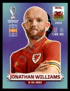 WAL15 Jonathan Williams – FIFA World Cup Qatar 2022 Panini