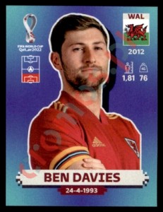 WAL6 Ben Davies – FIFA World Cup Qatar 2022 Panini