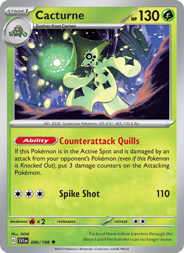 006-RH Cacturne – Scarlet & Violet