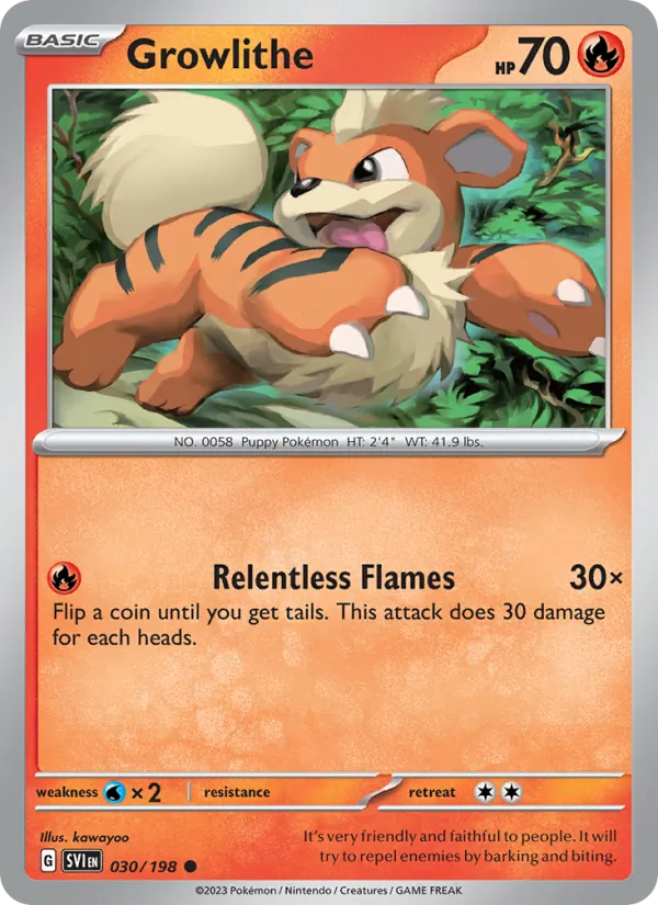 030-RH Growlithe – Scarlet & Violet