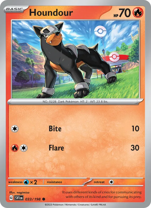 033-RH Houndour – Scarlet & Violet