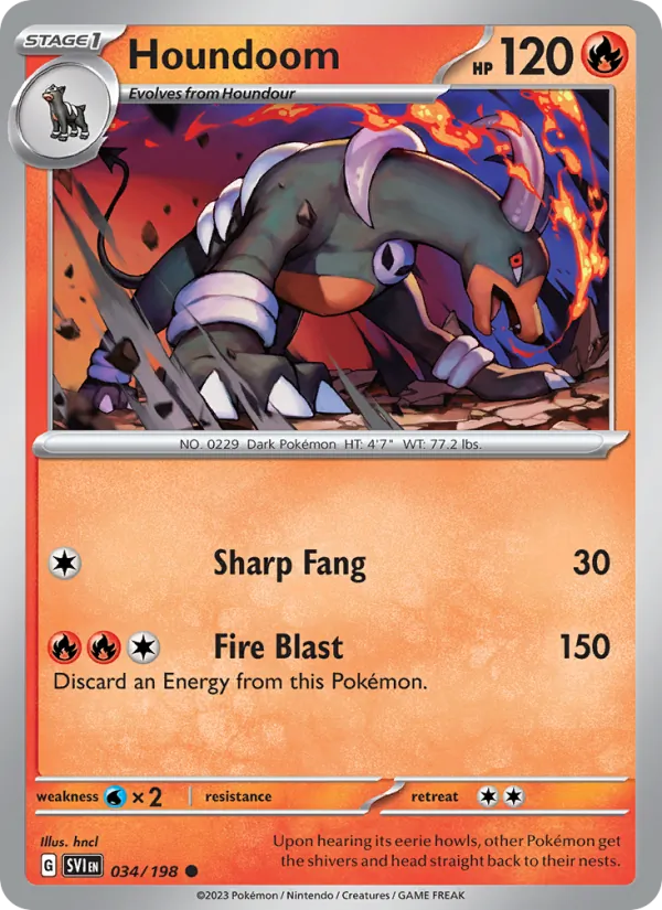 034-RH Houndoom – Scarlet & Violet