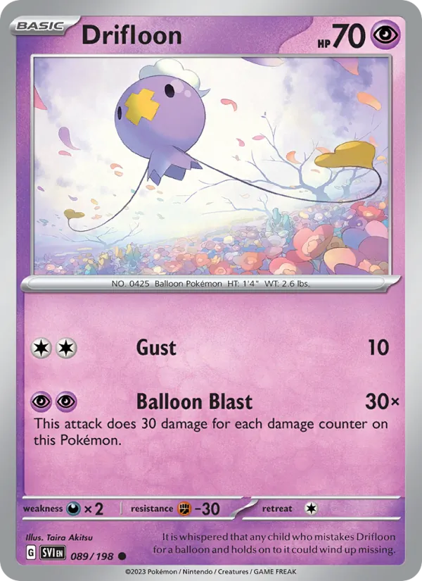 089-RH Drifloon – Scarlet & Violet
