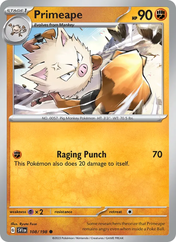 108-RH Primeape – Scarlet & Violet