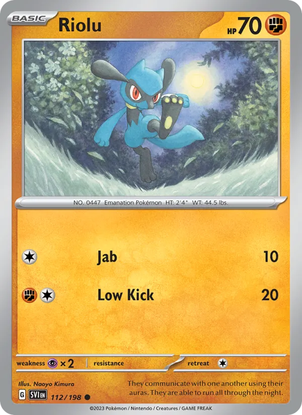 112-RH Riolu – Scarlet & Violet
