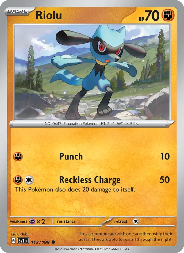 113-RH Riolu – Scarlet & Violet