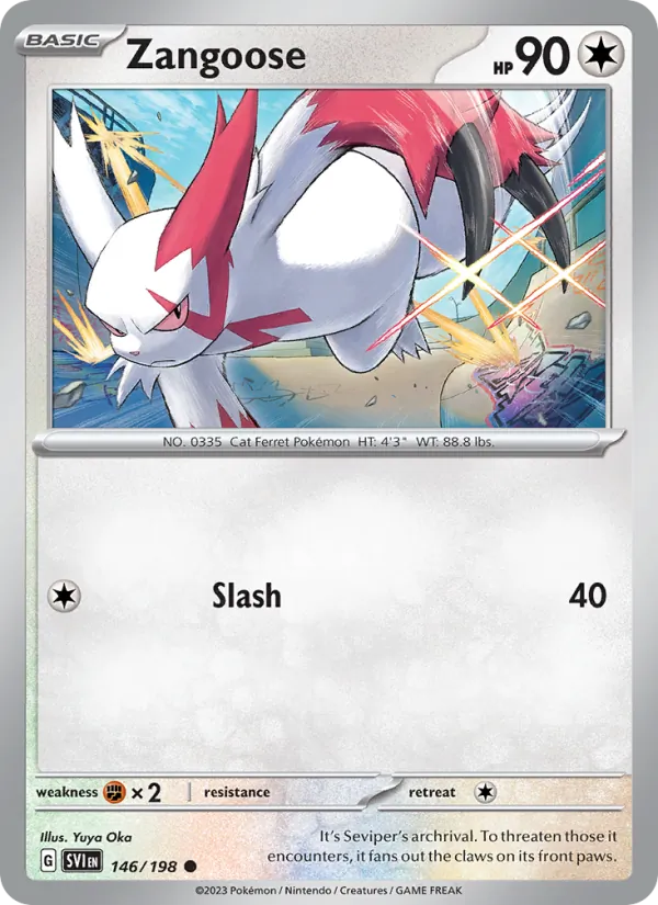 146-RH Zangoose – Scarlet & Violet
