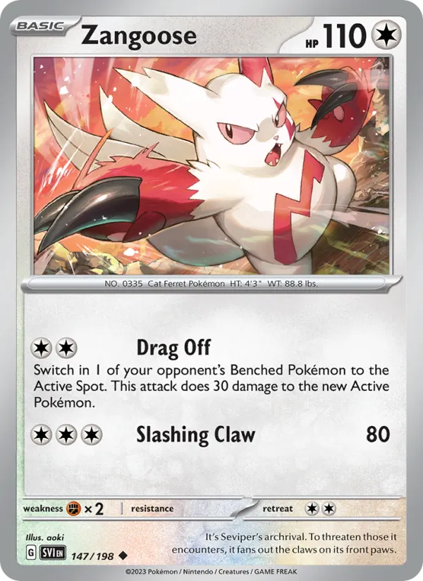 147-RH Zangoose – Scarlet & Violet