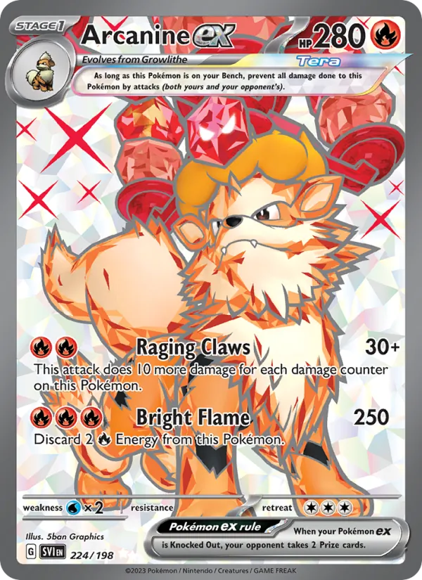 224 Arcanine ex – Scarlet & Violet