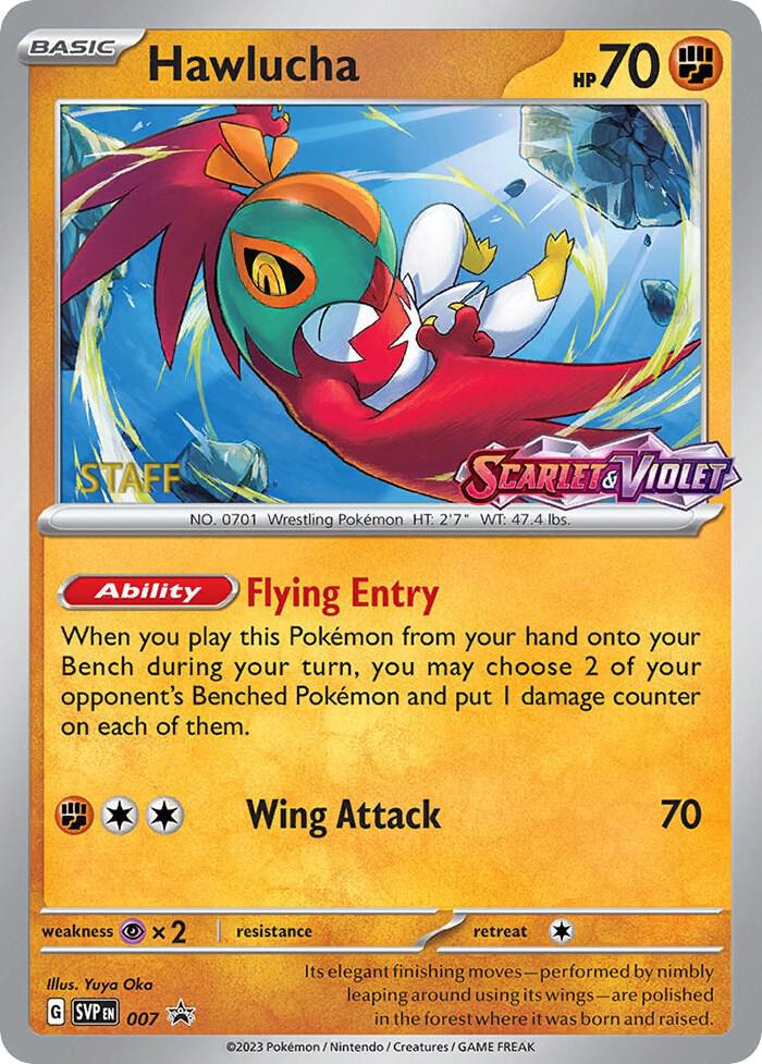 007-holo-setlogo-staff Hawlucha (Set logo stamp, Staff stamp) – SVP Black Star Promos