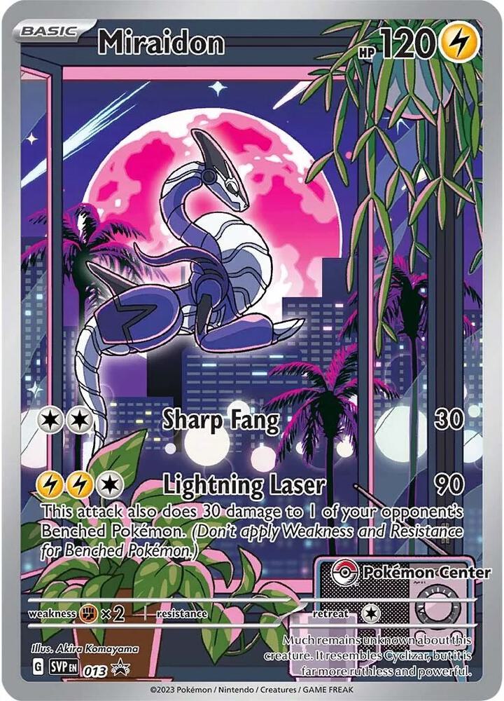 013-holo-pokemoncenter Miraidon (Pokémon Center stamp) – SVP Black Star Promos