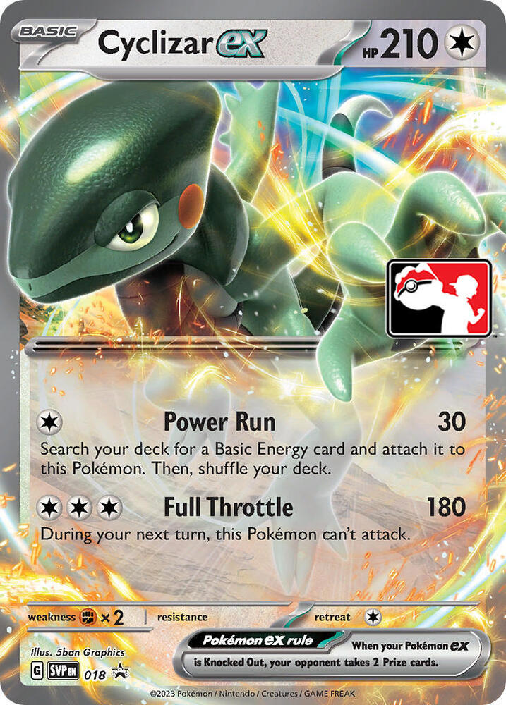 018-holo-playerrewardsprogram Cyclizar ex (Player Rewards stamp) – SVP Black Star Promos