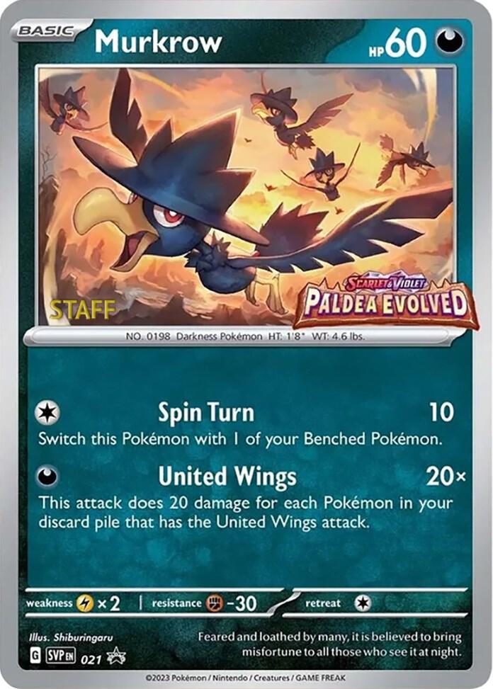 021-holo-setlogo-staff Murkrow (Set logo stamp, Staff stamp) – SVP Black Star Promos