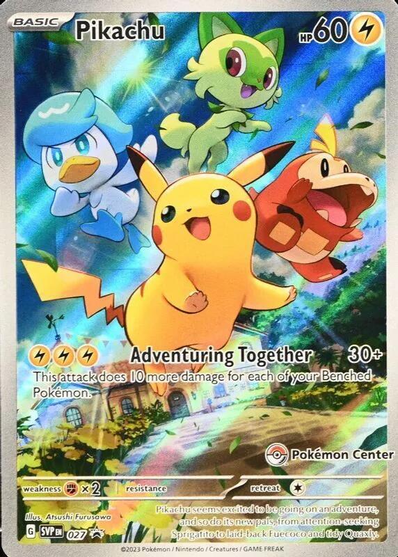 027-holo-pokemoncenter Pikachu (Pokémon Center stamp) – SVP Black Star Promos