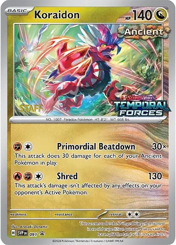 091-holo-setlogo-staff Koraidon (Set logo stamp, Staff stamp) – SVP Black Star Promos