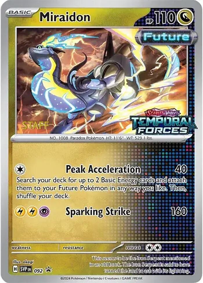 092-holo-setlogo-staff Miraidon (Set logo stamp, Staff stamp) – SVP Black Star Promos