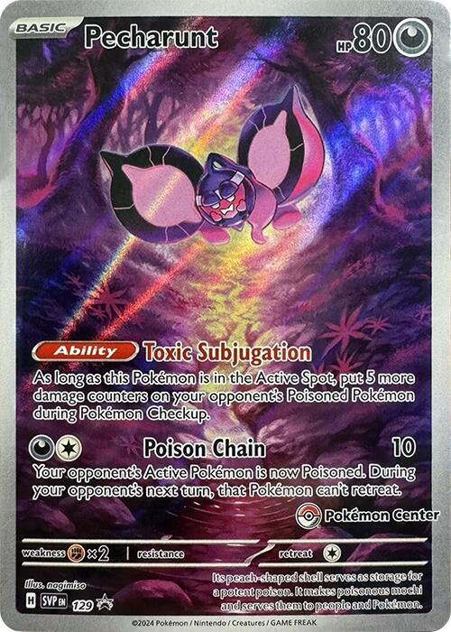 129-holo-pokemoncenter Pecharunt (Pokémon Center stamp) – SVP Black Star Promos