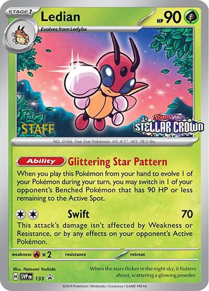 133-holo-setlogo-staff Ledian (Set logo stamp, Staff stamp) – SVP Black Star Promos