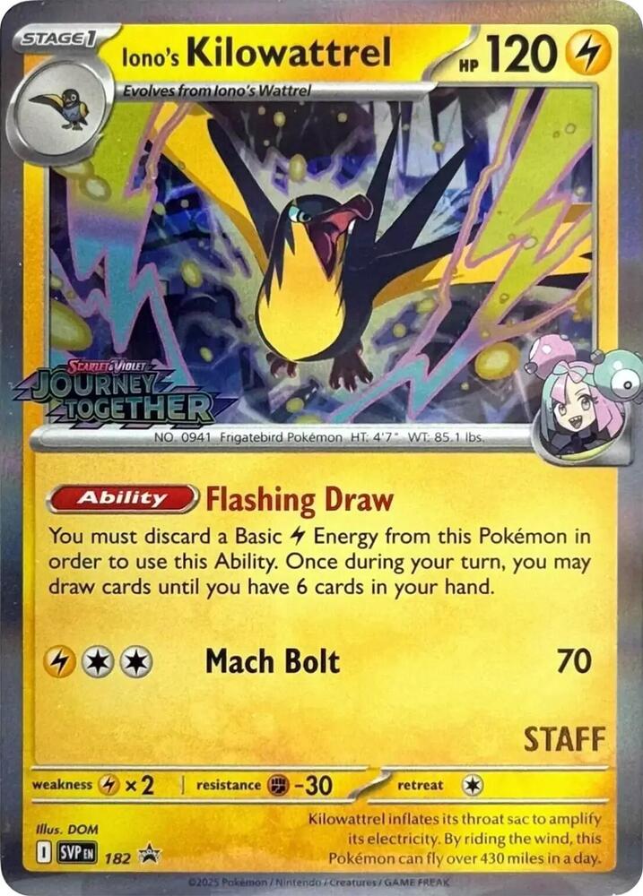 182-holo-setlogo-staff Iono's Kilowattrel (Set logo stamp, Staff stamp) – SVP Black Star Promos