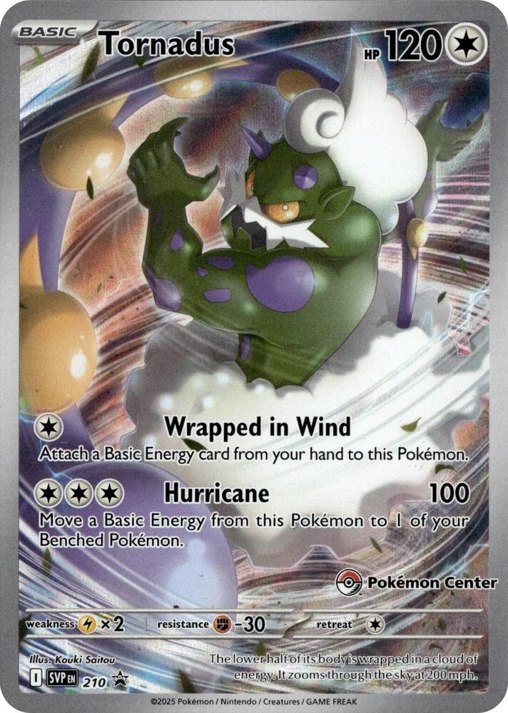 210-holo-pokemoncenter Tornadus (Pokémon Center stamp) – SVP Black Star Promos