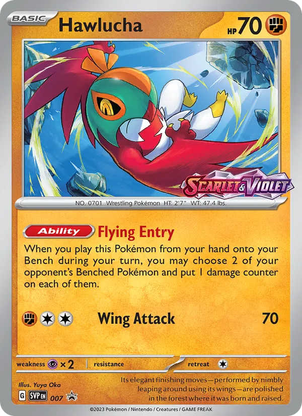 007 Hawlucha – SVP Black Star Promos
