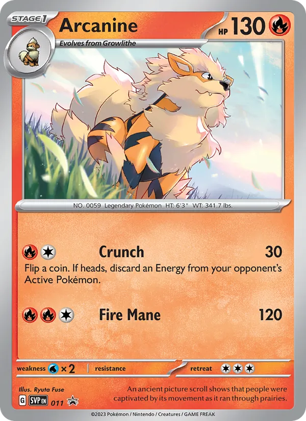 011 Arcanine – SVP Black Star Promos