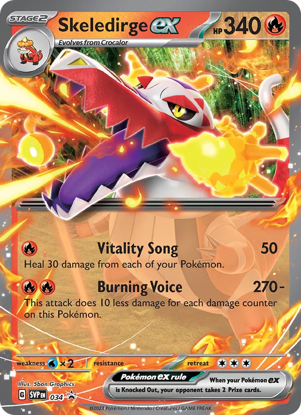 034 Skeledirge ex – SVP Black Star Promos