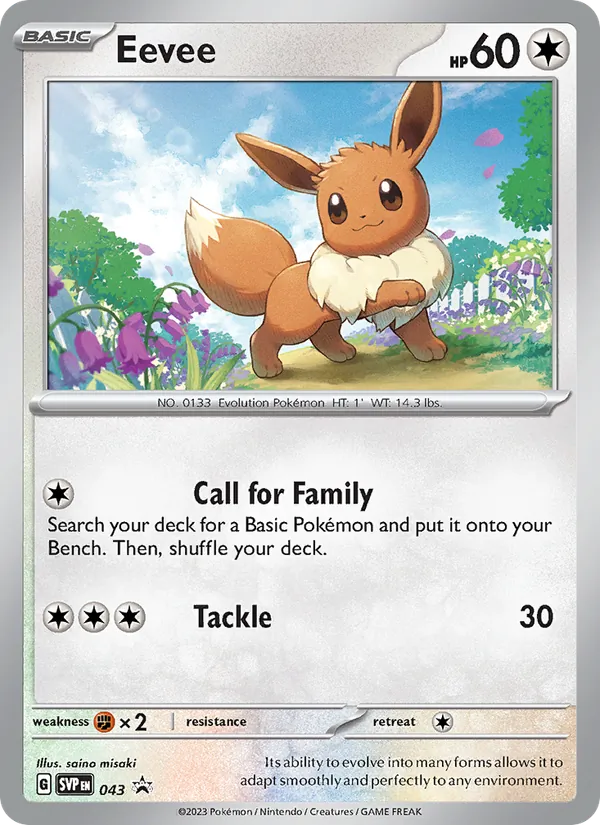043 Eevee – SVP Black Star Promos