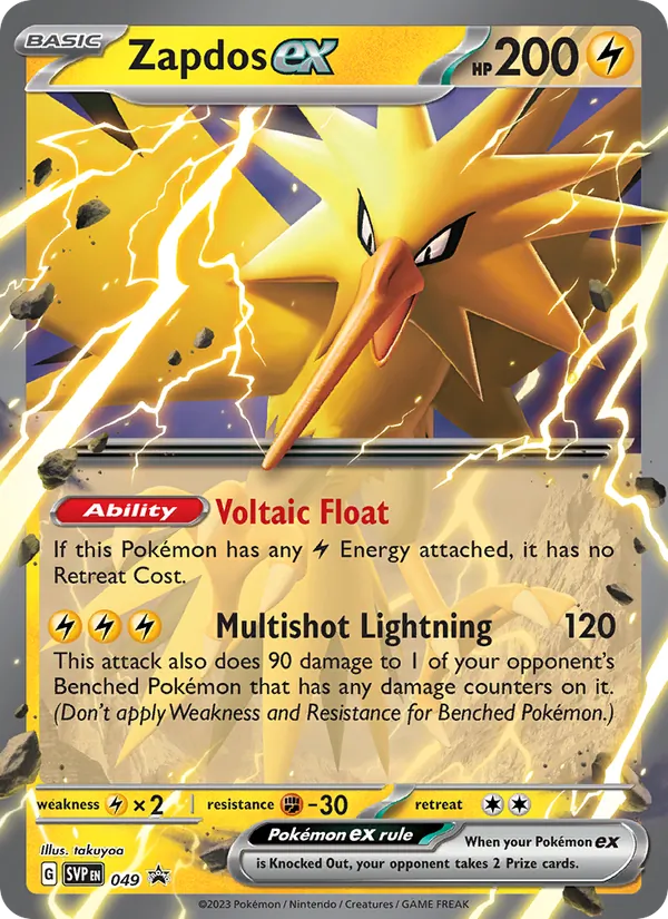 049 Zapdos ex – SVP Black Star Promos
