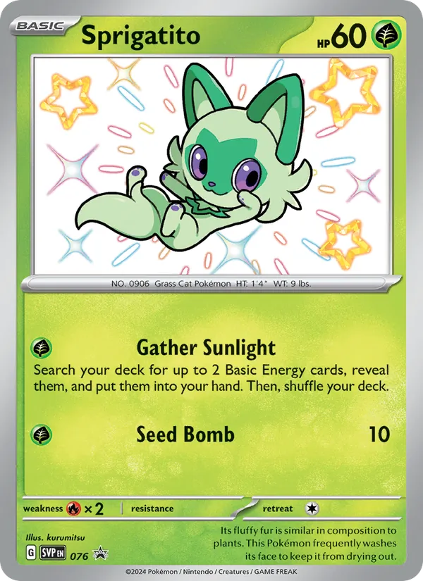 076 Sprigatito – SVP Black Star Promos