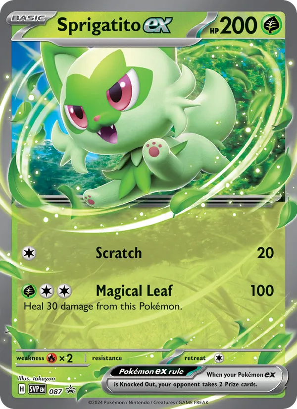 087 Sprigatito ex – SVP Black Star Promos