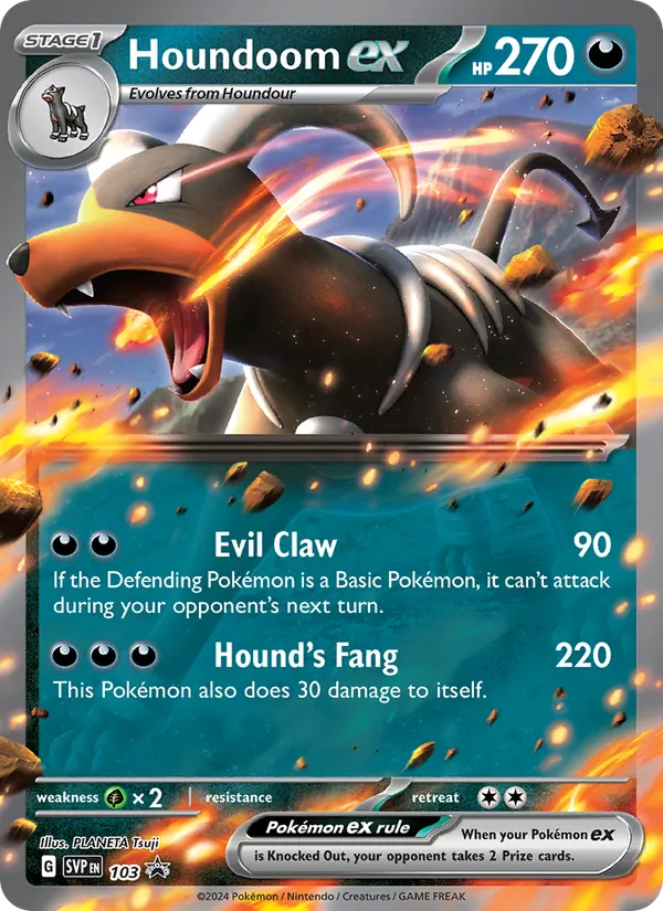 103 Houndoom ex – SVP Black Star Promos